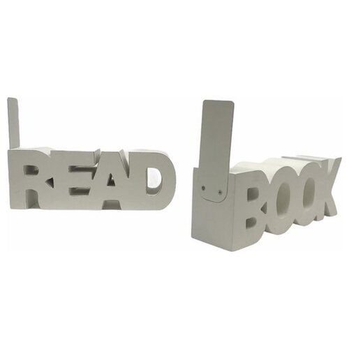 Book stand/Bookkeeper with text | Read Book | White