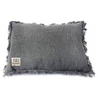 SIZO coussin fait à la main 30 x 45 cm - gris denim