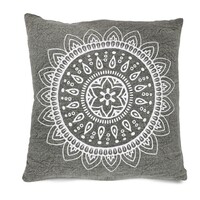 Sizo Handmade Cushion Mandala 45 x 45 cm - Gray