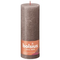 BOLSIUS STUT CANDLE rustique taupe Ø68 mm - Hauteur 19 cm - Taupe - 85 heures de brûlage