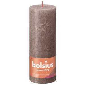 Bolsius Bolsius Stompkaars Rustic Taupe Ø68 mm - Hoogte 19 cm - Taupe - 85 branduren