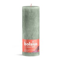 Bolsius Stub Kerze Jade grün - Ø68 mm - Höhe 19 cm - Grün - 85 Brennstunden