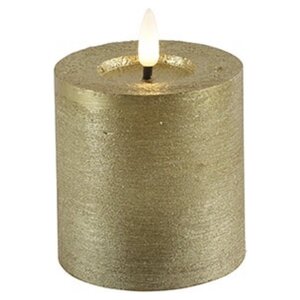 Candela LED rustica color oro - 7,5 x 8 cm Candela LED rustica color oro - 7,5 x 8 cm