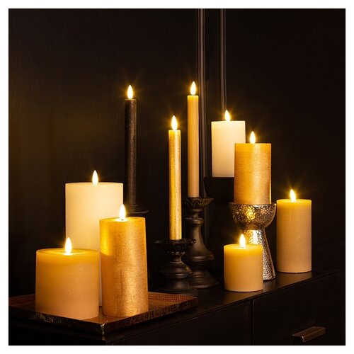 Countryfield Countryfield LED Stub candle Rustic 15 cm - Gold