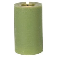 Countryfield LED Stub candle Rustic 12.5 cm - Light green