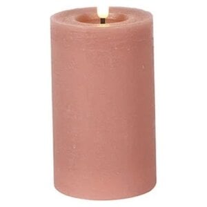 Countryfield Candela a colonna LED Countryfield rustica 12,5 cm - Rosa