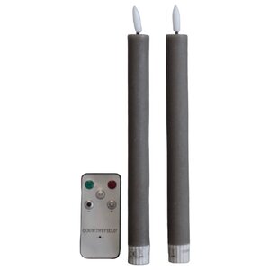 Dinerkaars Rustiek met LED Grijs 24 cm - P/2