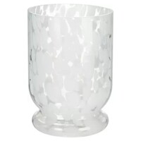 Waxinelichtjeshouder van glas 11 x 15 cm - Wit