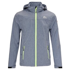 Nordberg Outdoor Nordberg Mats - Softshell Outdoor Sommerjacke Herren - Ocean Blue/Grey Melange - Größe L
