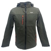 Nordberg Lark - Softshell Outdoor Zomerjas Kinderen - Legergroen melange - Maat 152