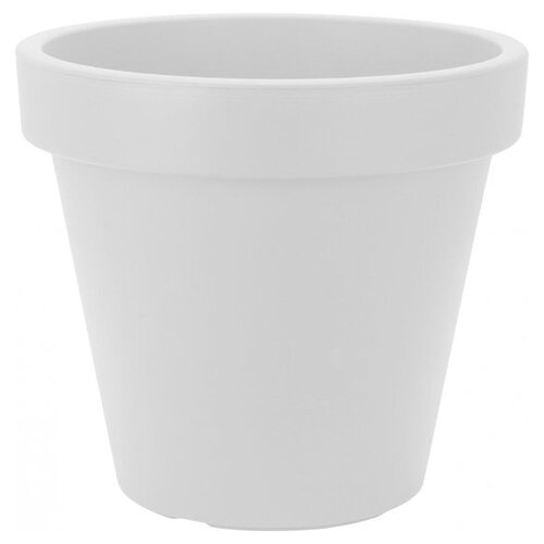 Ensemble de 2 morceaux de pot de fleur en plastique blanc Ø39 cm - à double paroi - hauteur 34 cm