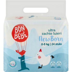 Bonbébé Ultra Soft Windeln Neugeborene 2-5 kg- Pack mit 27 Teilen