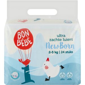 Bonbébé Ultra zachte luiers New Born 2-5 kg - Pak met 27 stuks