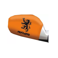 2x miroir extérieur orange couvrant les chaussettes de voiture - Championnat de football européen / Coupe du monde
