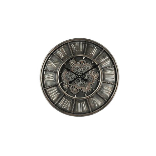 Countryfield Clock wall clock gears Ø 60 cm metal industrial gray