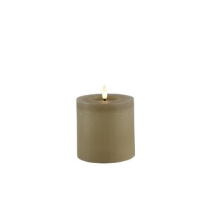 Countryfield Vela de pilar LED rústica Countryfield de 10 cm - Beige