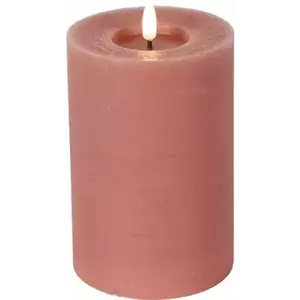 Countryfield Vela de pilar LED rústica Countryfield de 15 cm - Rosa