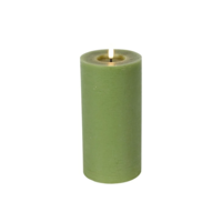 Countryfield LED Stub candle Rustic 20 cm - Light green