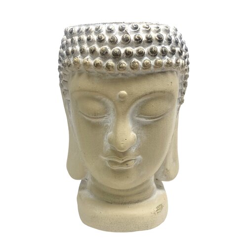 Flowerpot Buddha Van Steen 29 cm - Creme