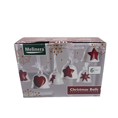 Melinera Melinera Decoratieve kerstbellen - 6 stuks