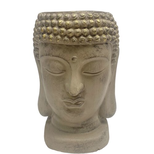 Flowerpot Bouddha van Steen 29 cm - taupe