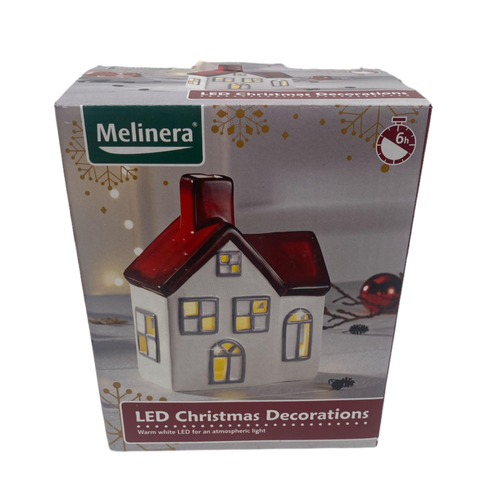 Melinera Melina dekoratives Weihnachtshaus mit LED