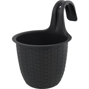 Balcony container hanging 18 cm - Black