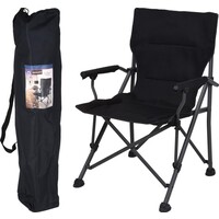 Chaise de camping de redcliffs / chaise pliante noire