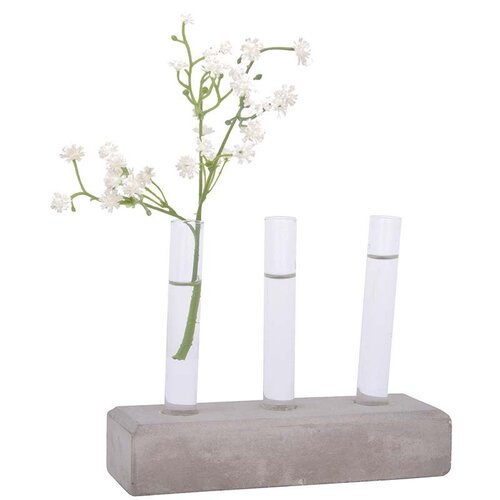 Plant holder concrete for 3 cuttings 12 x 5 x 12 cm