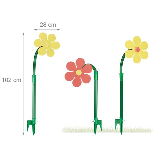 Water sprayer flower 102 cm - water fun - red, white or yellow