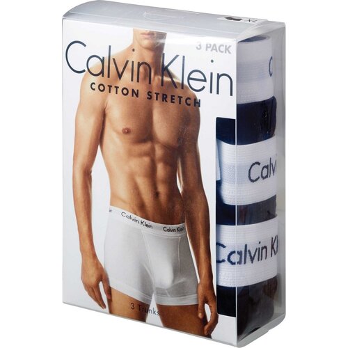 Calvin Klein Calvin Klein 3 - Trunks à basse hausse des hommes - Black - Taille S