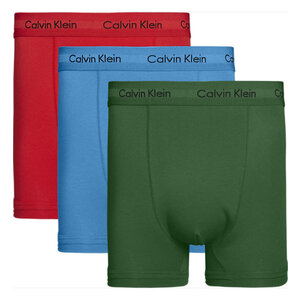 Calvin Klein Heren 3-pack Boxershort - Rood/Blauw/Groen - Maat M