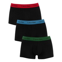 Calvin Klein Heren 3-Pack Low Rise Trunk Boxershort - Zwart - Maat S