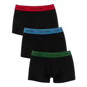 Calvin Klein Calvin Klein - Pack de 3 calzoncillos bóxer de tiro bajo para hombre, color negro, talla M
