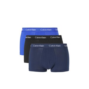 Calvin Klein Calvin Klein Low Rise Onderbroek 3-Pack Mannen Zwart/Blauw - Maat L