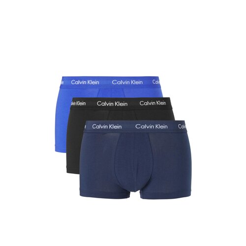 Calvin Klein Calvin Klein Low Rise Onderbroek 3-Pack Mannen Zwart/Blauw - Maat XL Calvin Klein Calvin Klein Low Rise Onderbroek 3-Pack Mannen Zwart/Blauw - Maat XL