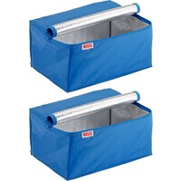 Sonnenwaren quadratische Kühlerbeutel blau zum Falten von Kisten 32 Liter - Set von 2 Teilen