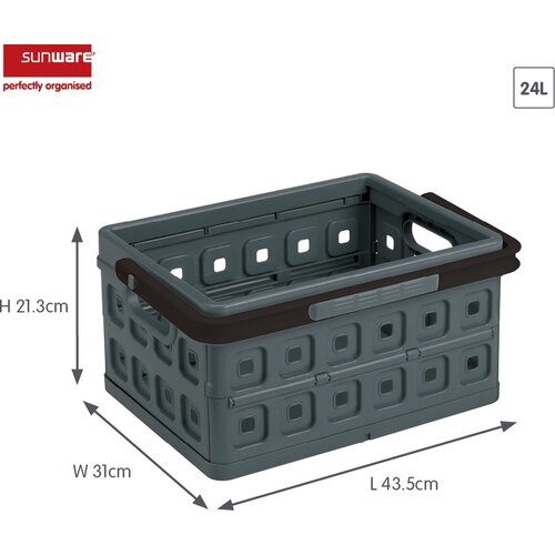 Sunware Sunware Quadrat Folding Crape Anthrazit 24 Liter - 43,5 x 31 x H21,3 cm - Set von 6 Teilen Sunware Sunware Quadrat Folding Crape Anthrazit 24 Liter - 43,5 x 31 x H21,3 cm - Set von 6 Teilen