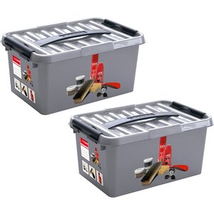 Sunware Scatola per lucido da scarpe Sunware Q-line con inserto/divisore da 6 litri - Set da 2 Sunware Scatola per lucido da scarpe Sunware Q-line con inserto/divisore da 6 litri - Set da 2
