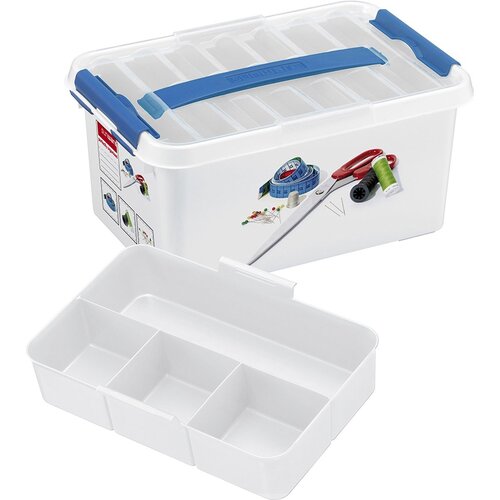 Sunware Sunware Q -Line Sewing box with deployment/division of 6 liters - Set of 2 pieces