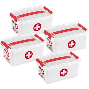 Sunware Sunware Q-line first aid box with deployment/division of 6 liter-set of 4 pieces