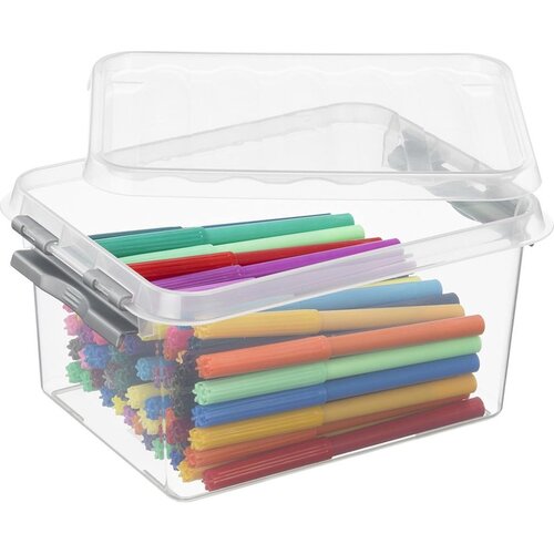 Sunware Sunware Q -line Storage Box Transparent / Gray 2 litres - Ensemble de 6 pièces