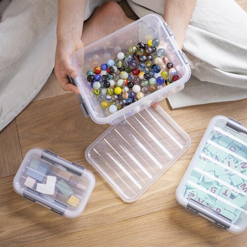 Sunware Sunware Q -line Storage Box Transparent / Gray 2 litres - Ensemble de 6 pièces