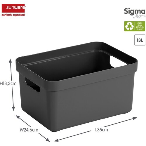 Sunware Sunware Home Storagebox Anthrazite 13 Liter - Set von 6 Teilen Sunware Sunware Home Storagebox Anthrazite 13 Liter - Set von 6 Teilen