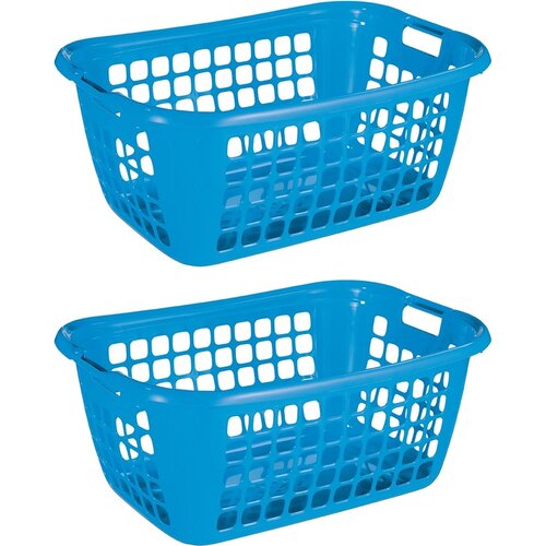 Sunware Sunware Basic Laundry Panier bleu 65 cm - Ensemble de 2 pièces