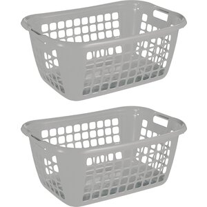 Sunware Sunware Basic Wäschekorb Grau 65 cm – Set bestehend aus 2 Stück