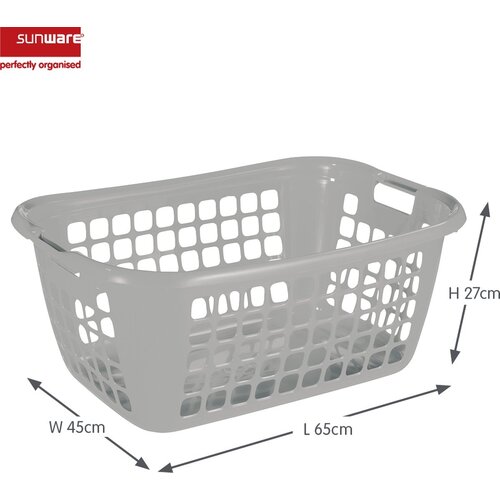 Sunware Sunware Basic laundry basket gray 65 cm - Set of 2 pieces
