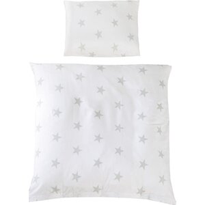 Roba Roba Beddengoed Little Stars 80 X 80 cm Katoen Wit/grijs 2-delig