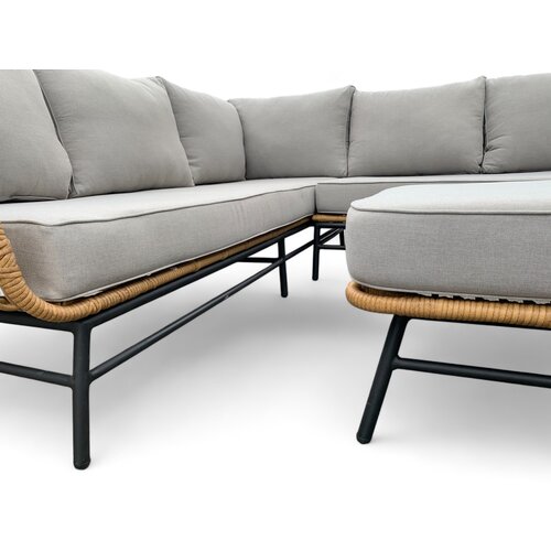 Mondial Living Loungeset / Hoekset Orion Bamboe met Hocker