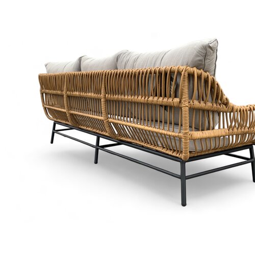 Mondial Living Loungeset / Eckset Orion Bamboo mit Hocker